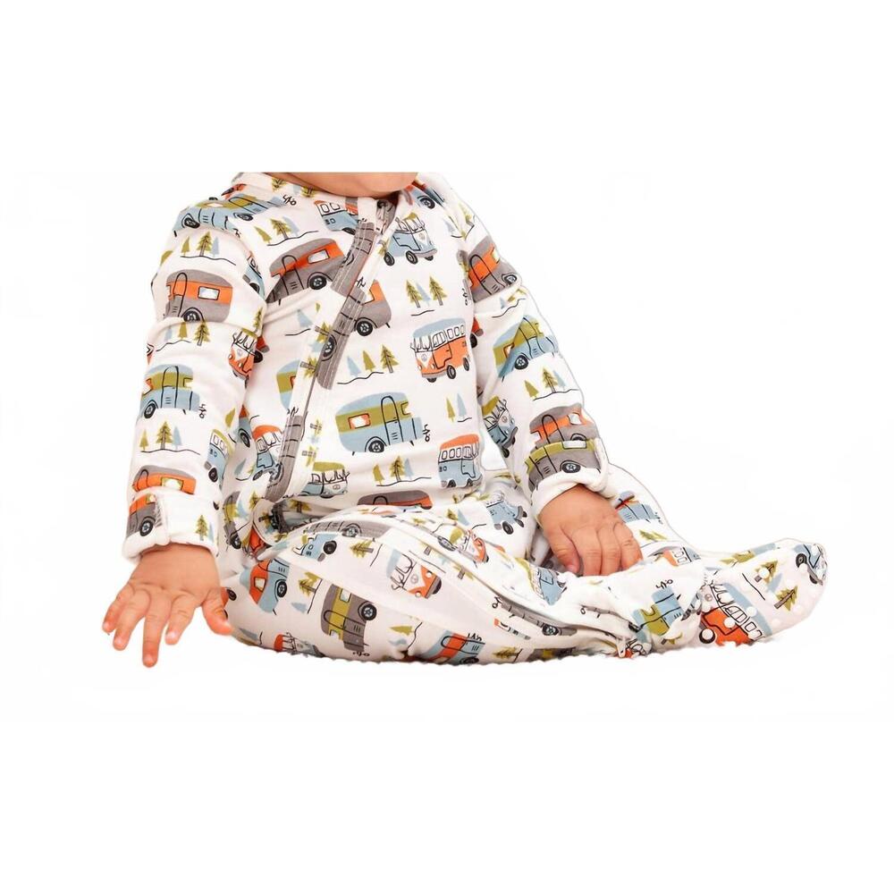 NEW TESA BABE kid's zipper romper in happy camper